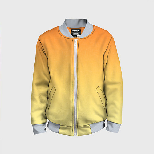 Детский бомбер Оранжевый, желтый градиент / 3D-Серый – фото 1