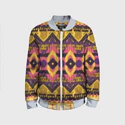 Бомбер детский Африканский узор орнамент из шерсти Africa Wool Pa, цвет: 3D-серый