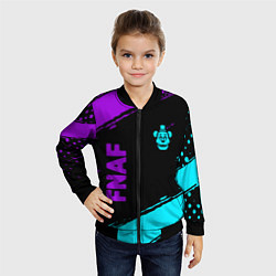 Бомбер детский Фредди - neon, цвет: 3D-черный — фото 2