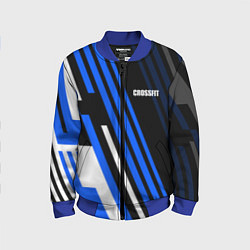Детский бомбер Кроссфит - синии линии