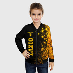 Бомбер детский Lazio - gold gradient: по-вертикали, цвет: 3D-черный — фото 2