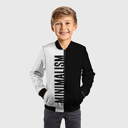 Бомбер детский MINIMALISM - BLACK AND WHITE, цвет: 3D-черный — фото 2