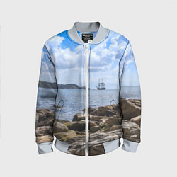 Детский бомбер Парусник на горизонте океана