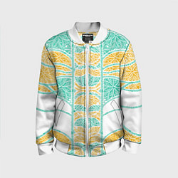 Бомбер детский Абстракция плетение, цвет: 3D-белый