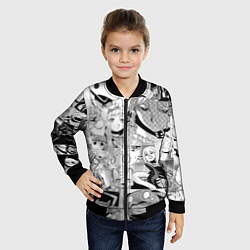 Бомбер детский Да я паук и что с того pattern, цвет: 3D-черный — фото 2