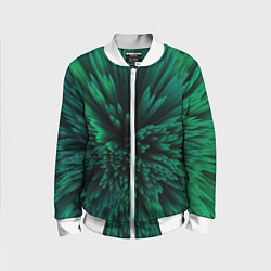 Детский бомбер Объёмные острые зелёные фигуры