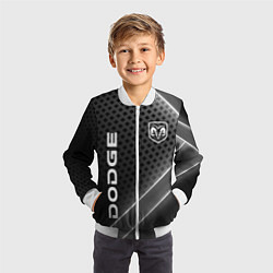 Бомбер детский Dodge Абстракция карбон, цвет: 3D-белый — фото 2