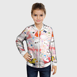 Бомбер детский Skzoo Jinniret pattern cartoon avatar, цвет: 3D-белый — фото 2