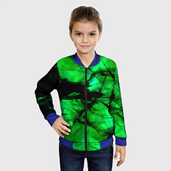Бомбер детский Зеленый фантом, цвет: 3D-синий — фото 2