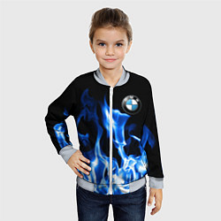 Бомбер детский BMW fire, цвет: 3D-серый — фото 2