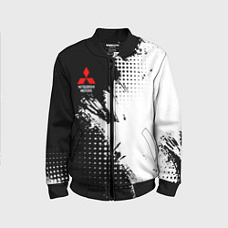 Детский бомбер Mitsubishi - черно-белая абстракция