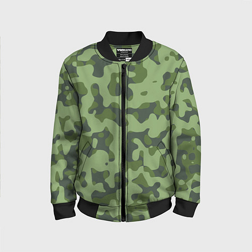 Детский бомбер Камуфляж ВСР-93 Флора - Арбуз / 3D-Черный – фото 1