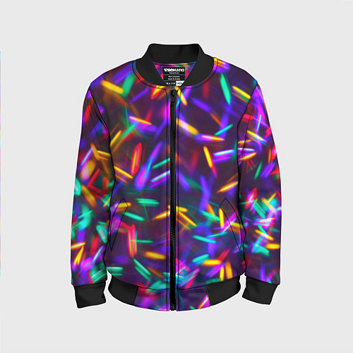 Детский бомбер Цветомузыка / 3D-Черный – фото 1