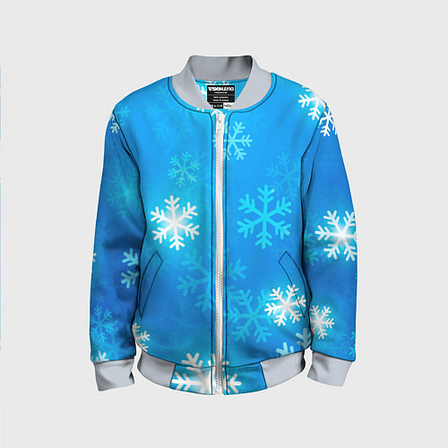 Детский бомбер Зима 2023 / 3D-Серый – фото 1