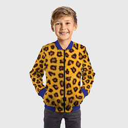Бомбер детский Текстура леопарда, цвет: 3D-синий — фото 2