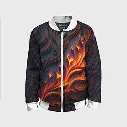 Детский бомбер Огненный орнамент с языками пламени