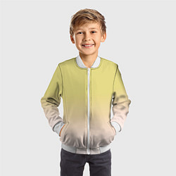 Бомбер детский Цветовой градиент, цвет: 3D-белый — фото 2