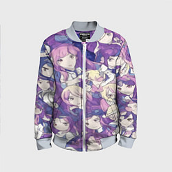 Бомбер детский Японские девушки в стиле анимэ, цвет: 3D-серый
