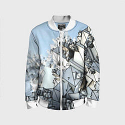 Бомбер детский Новый мир нейросети, цвет: 3D-белый