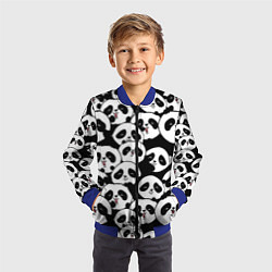 Бомбер детский Весёлые панды, цвет: 3D-синий — фото 2