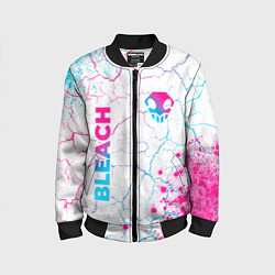 Детский бомбер Bleach neon gradient style: надпись, символ