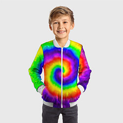 Бомбер детский Тай-дай, цвет: 3D-белый — фото 2