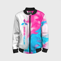 Детский бомбер Mitsubishi neon gradient style: по-вертикали