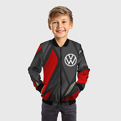 Бомбер детский Volkswagen sports racing, цвет: 3D-черный — фото 2