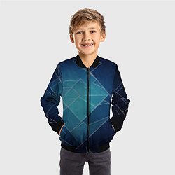 Бомбер детский Геометрическая бесконечность, цвет: 3D-черный — фото 2