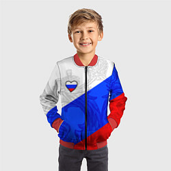 Бомбер детский Сердечко - Россия, цвет: 3D-красный — фото 2