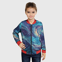 Бомбер детский Путеводная звезда в космосе, цвет: 3D-красный — фото 2