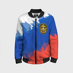 Бомбер детский Граница, цвет: 3D-черный