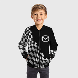 Бомбер детский Mazda racing flag, цвет: 3D-черный — фото 2