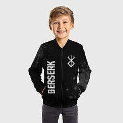 Бомбер детский Berserk glitch на темном фоне: надпись, символ, цвет: 3D-черный — фото 2