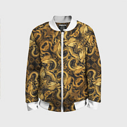 Детский бомбер Золотые китайские драконы