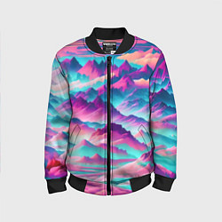 Детский бомбер Горы яркие