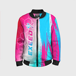 Бомбер детский Exeed neon gradient style: по-вертикали, цвет: 3D-черный