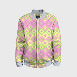 Бомбер детский Pink yellow style, цвет: 3D-серый