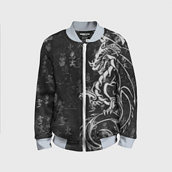 Бомбер детский White dragon - grunge, цвет: 3D-серый