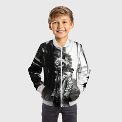 Бомбер детский Кибернетический кицунэ, цвет: 3D-белый — фото 2