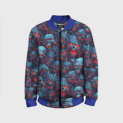 Детский бомбер Monster skulls pattern