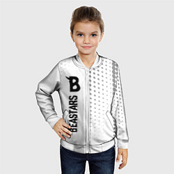 Бомбер детский Beastars glitch на светлом фоне: по-вертикали, цвет: 3D-белый — фото 2