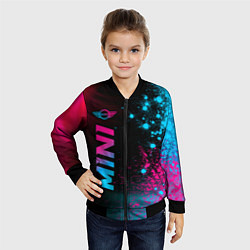 Бомбер детский Mini - neon gradient: по-вертикали, цвет: 3D-черный — фото 2