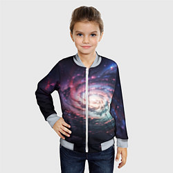 Бомбер детский Спиральная галактика в космосе, цвет: 3D-серый — фото 2