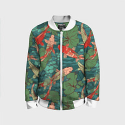 Детский бомбер Паттерн карпы кои