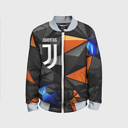 Бомбер детский Juventus orange black style, цвет: 3D-серый