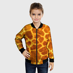 Бомбер детский Шкура жирафа - текстура, цвет: 3D-черный — фото 2