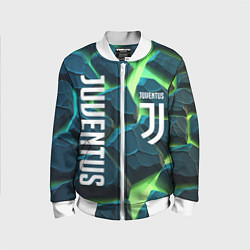 Бомбер детский Juventus green neon, цвет: 3D-белый