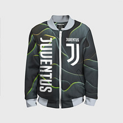 Детский бомбер Juventus dark green logo