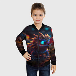 Бомбер детский Дракончик и осень, цвет: 3D-черный — фото 2